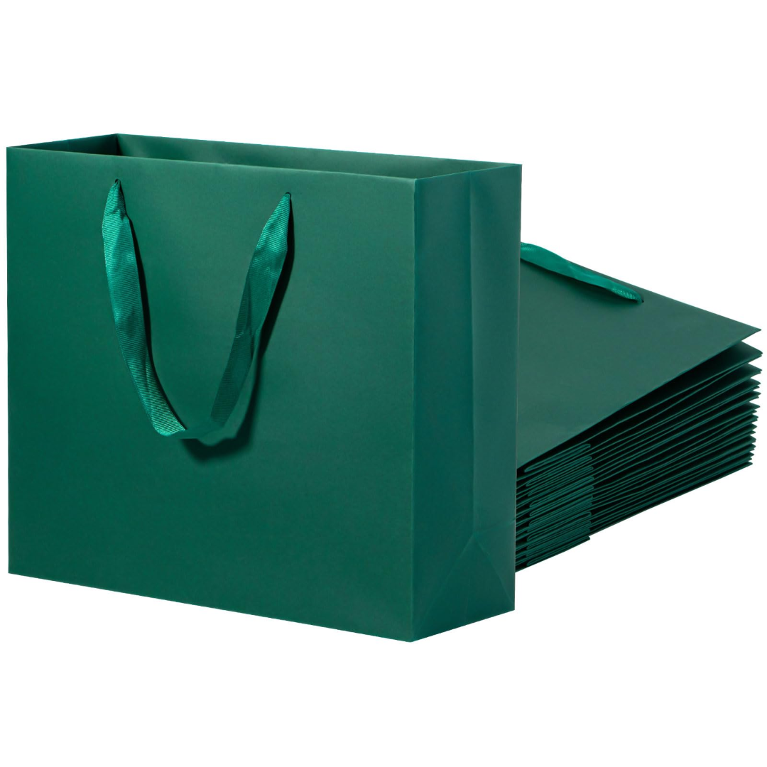 ESSENTIALS GIFT BAG GREEN MEDIUM XM194B